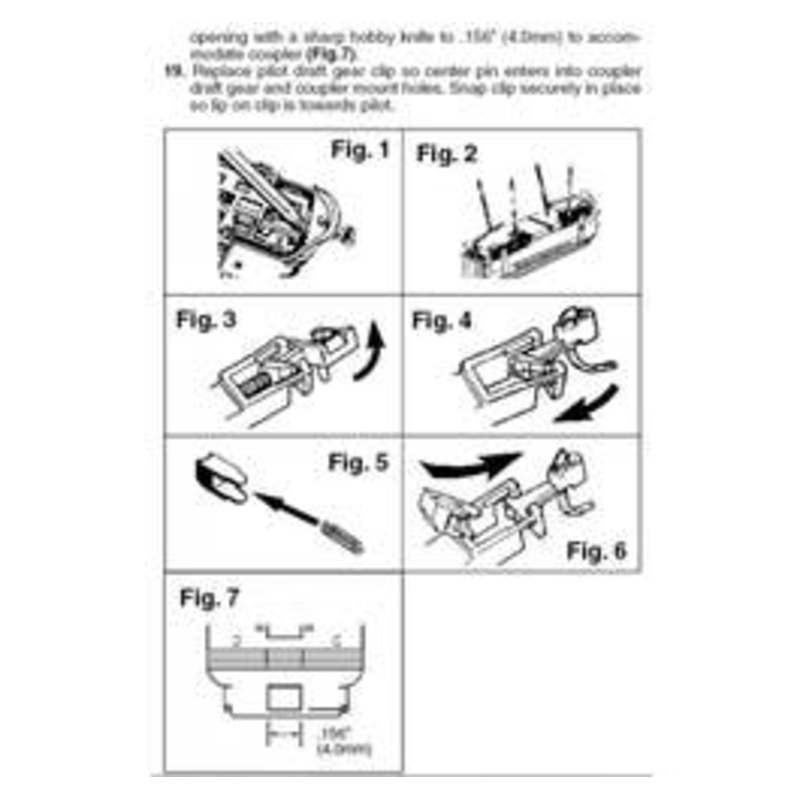 Micro Trains #00141050 (2000-1) Coupler Conversion Kit for Kato E8/9, PA-1 A, and F3/7 Locomotives (1 pair)
