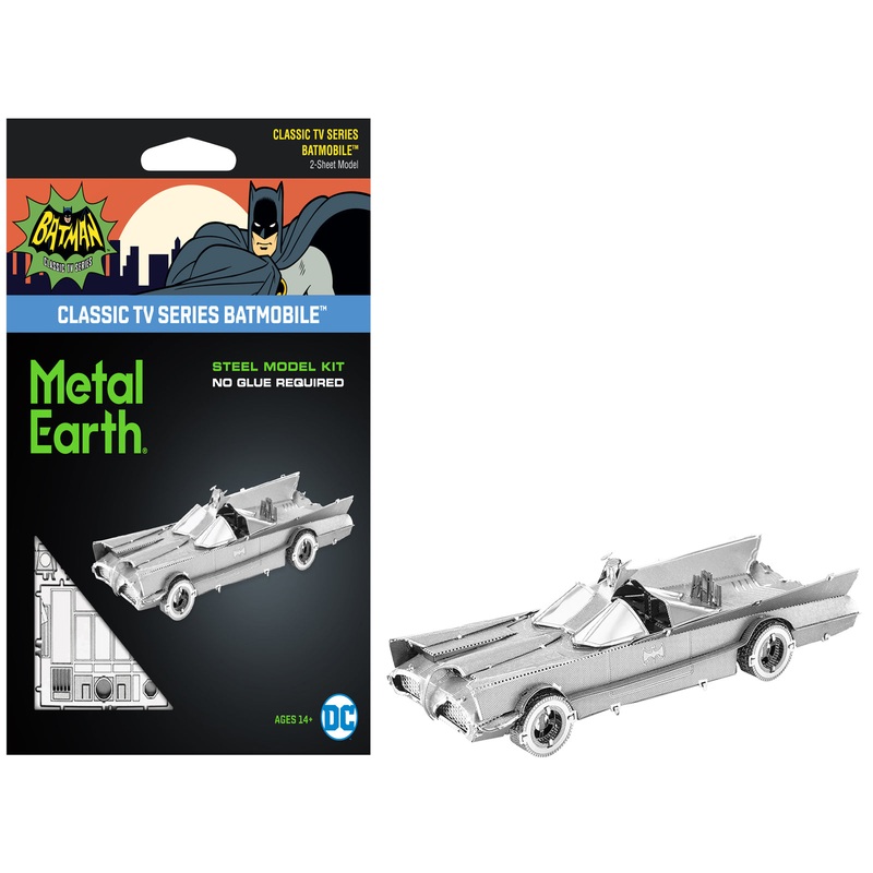 Model Kit 1966 Classic TV Series Batmobile “Batman” (1966) TV Series (Challenging Difficulty) Steel Model by Metal Earth