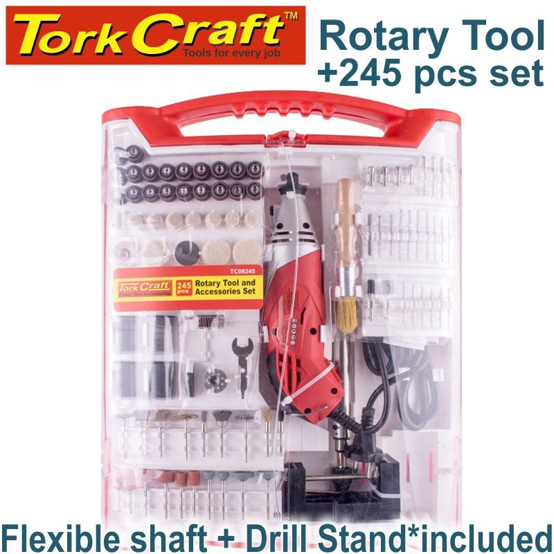 Tork Craft – Rotary Tool 170W & Accessories (w/Flex Shaft)