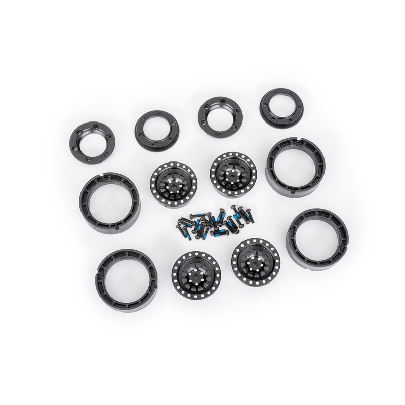 Traxxas – 9881-BLK – Wheels 1.0″ Aluminum (Black Anodized) Wheels (4) (TRX-4M)