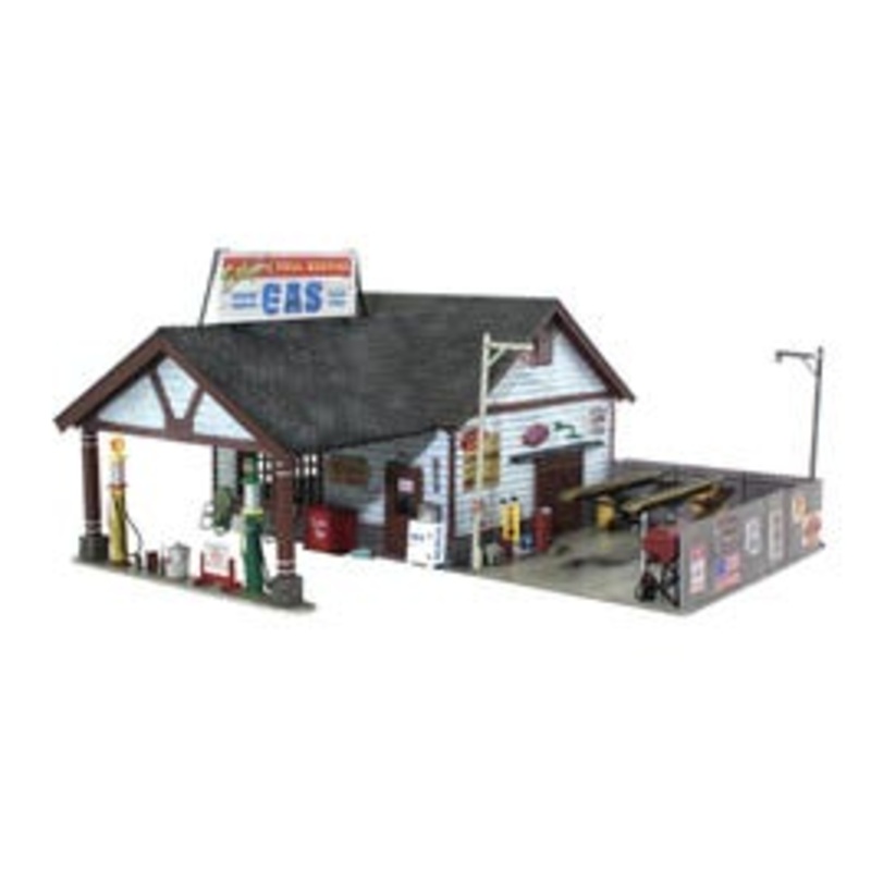 Woodland Scenics BR5048 HO Ethyl's Gas & Service (BUILT UP)