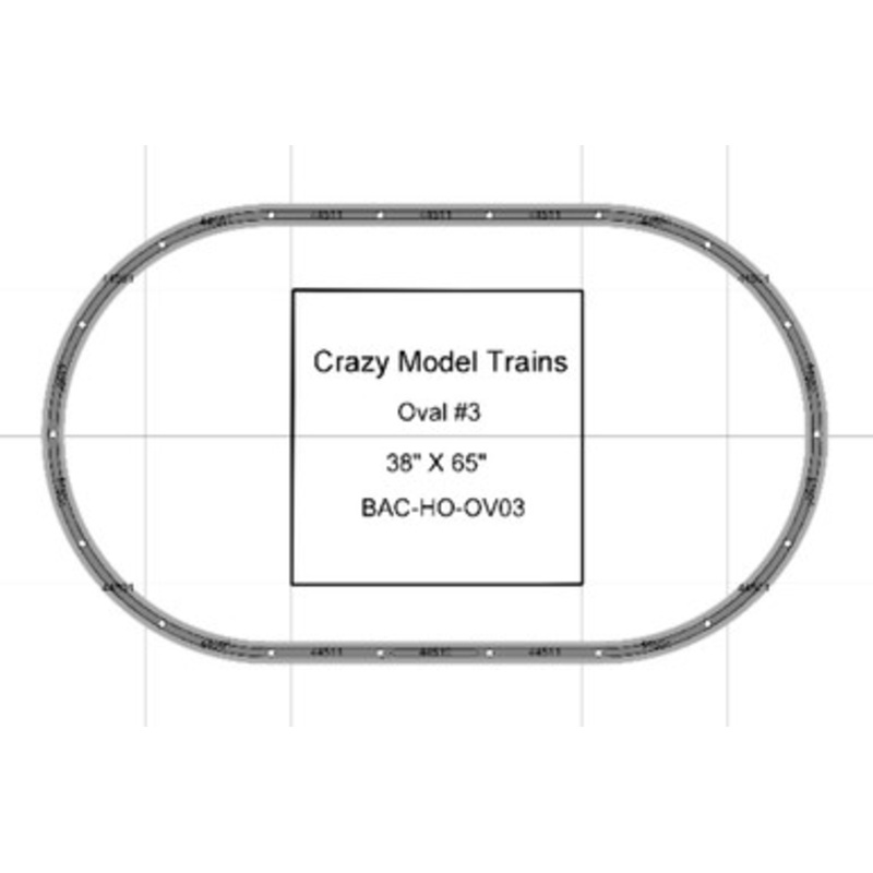 Bachmann E-Z Track HO Scale Oval #03 Basic Train Track Set – 38″ X  65″