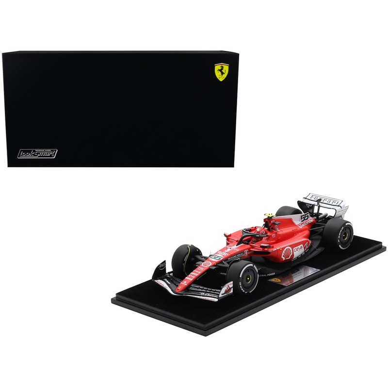 Ferrari SF-23 #55 Carlos Sainz Formula One F1 “Las Vegas GP” (2023) with Acrylic Display Case 1/18 Model Car by LookSmart