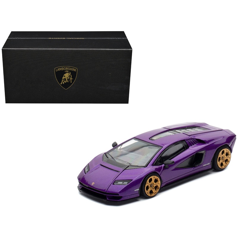 Lamborghini Countach LPI 800-4 Viola Pasifae Purple Metallic “Hong Kong Toycar Salon 2025” 1/64 Diecast Model Car by Pop Race