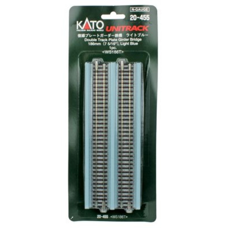 Kato 20-455 N Double Track Plate Girder Bridge, Light Blue