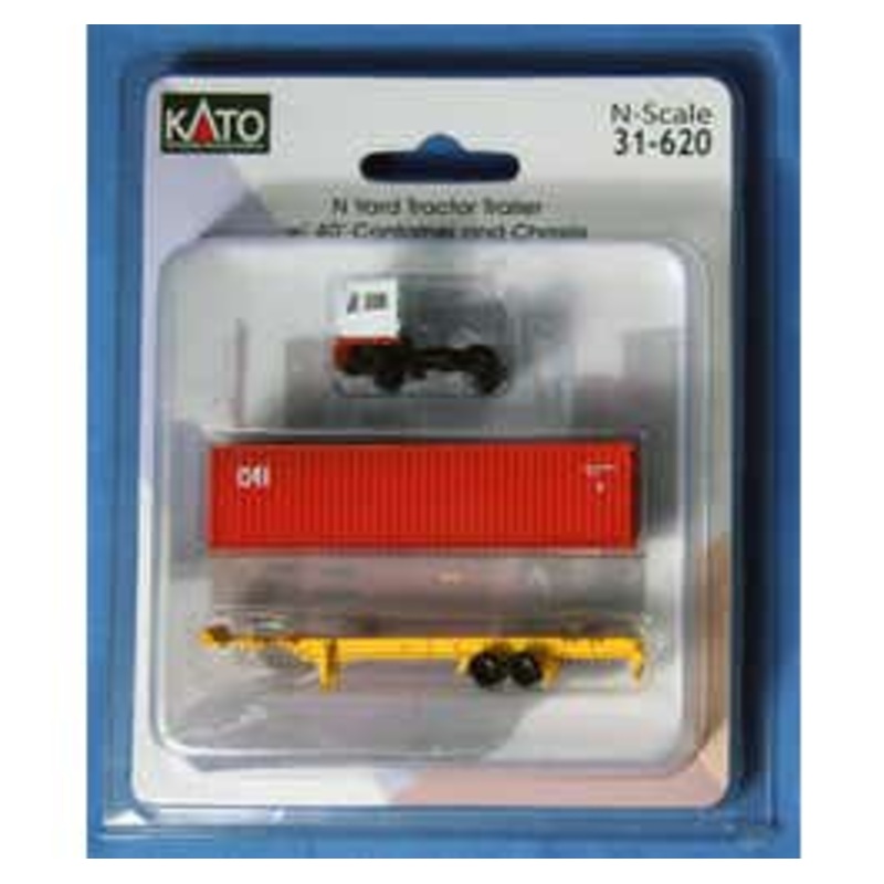 Kato 31-620 N Yard Tractor Trailer w/ 40' Container and Chassis