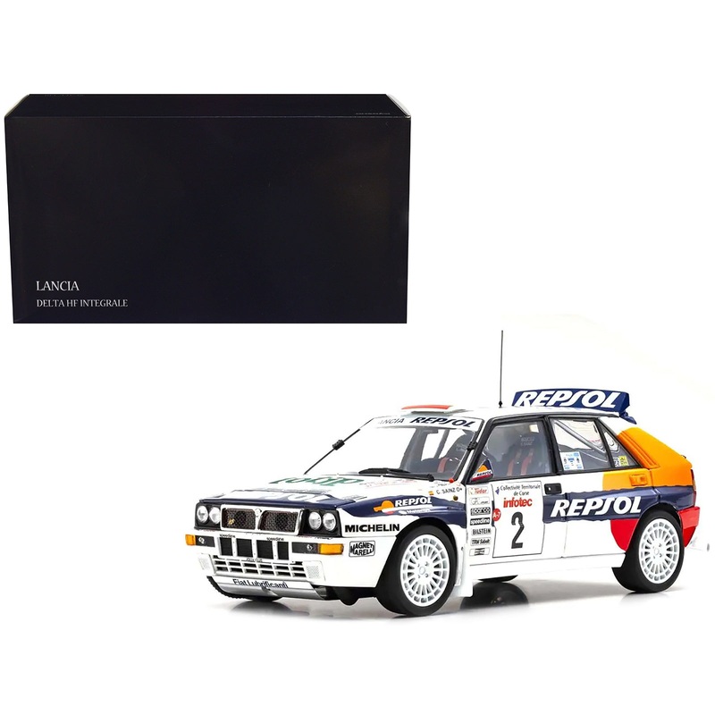 Lancia Delta HF Integrale Evoluzione #2 Carlos Sainz – Luis Moya “Jolly Club” “Tour de Corse – Rallye de France” (1993) 1/18 Diecast Model Car by Kyosho