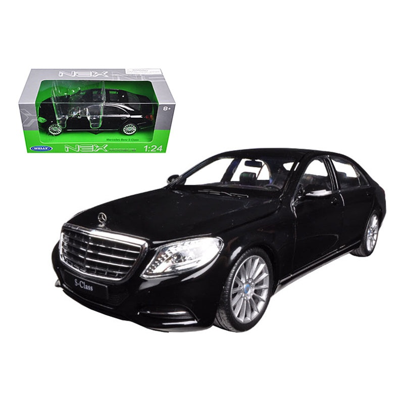 Mercedes Benz S Class with Sunroof Black “NEX Models” 1/24 Diecast Model Car by Welly