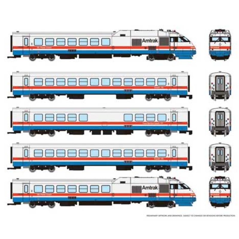 Rapido 525501 N, Amtrak RTL Turboliner Phase III Early, DCC, Sound