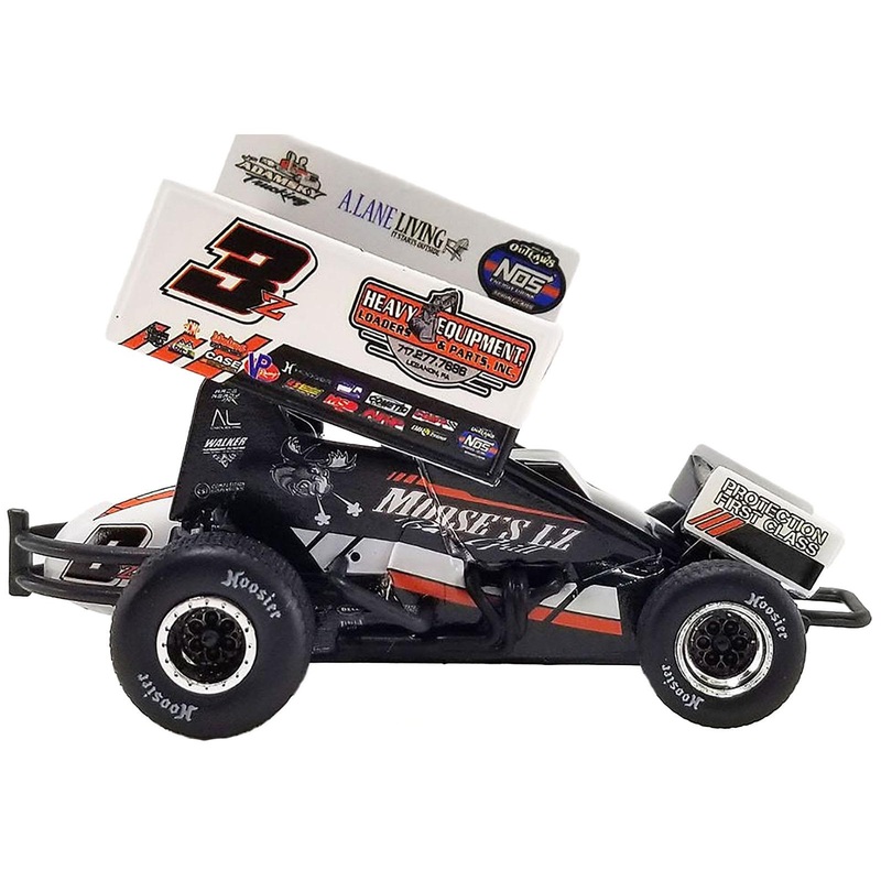 Winged Sprint Car #3Z Brock Zearfoss “Moose’s LZ Bar and Grill” Brock Zearfoss Racing “World of Outlaws” (2023) 1/18 Diecast Model Car by ACME
