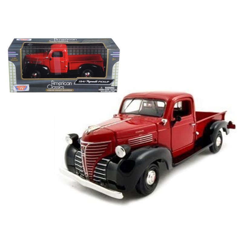 1941 Plymouth Pickup Red 1/24 Diecast Model Car by Motormax