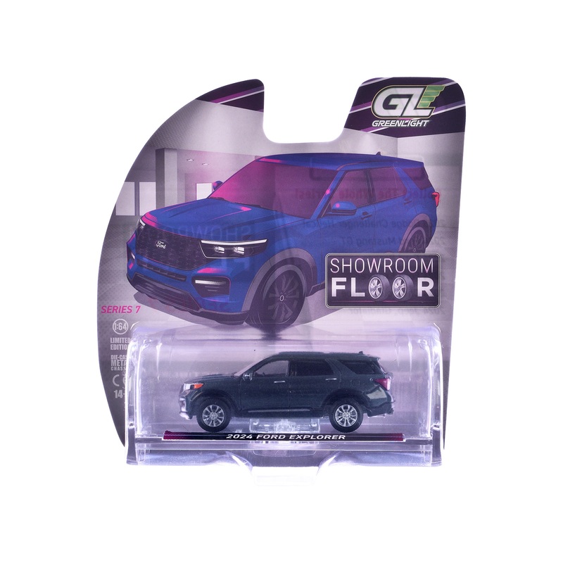 2024 Ford Explorer Stone Blue “Showroom Floor” Series 7 1/64 Diecast Model Car by Greenlight