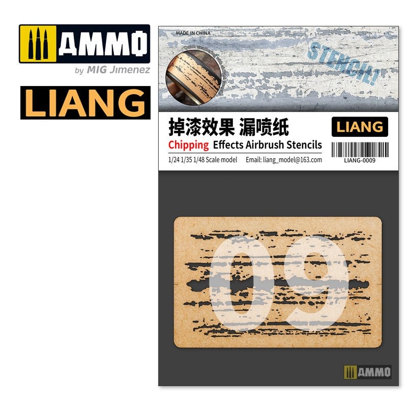 LIANG – Chipping Effects Airbrush Stencils