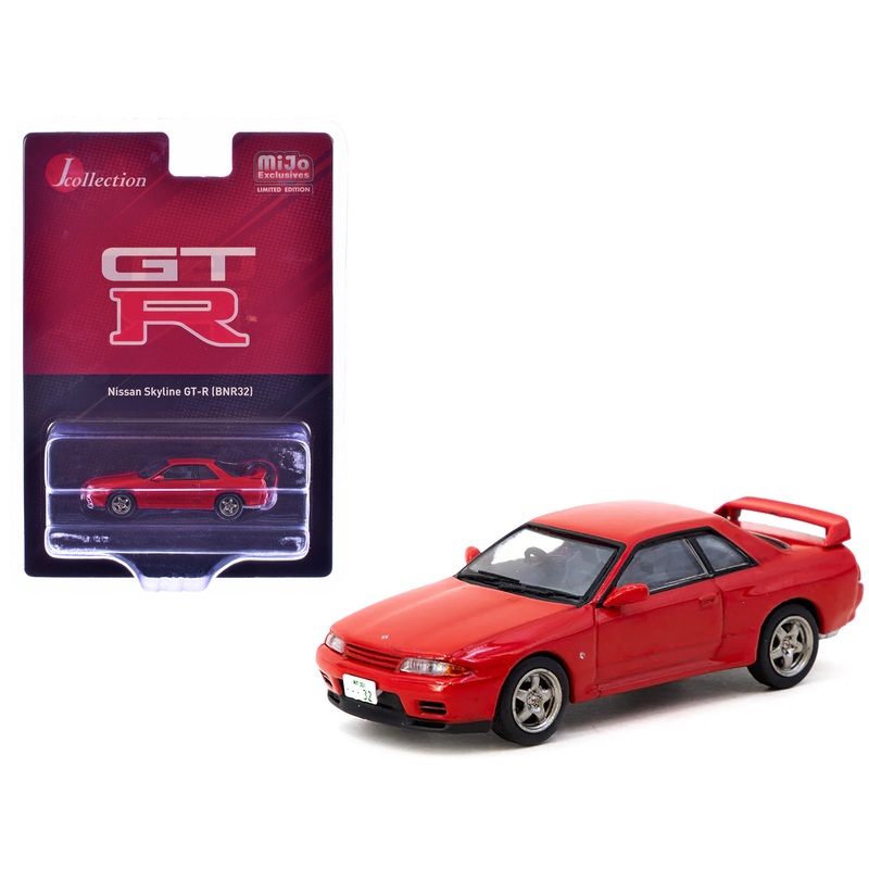 Nissan Skyline GT-R (BNR32) RHD (Right Hand Drive) Red “J Collection” Series 1/64 Diecast Model by Tarmac Works