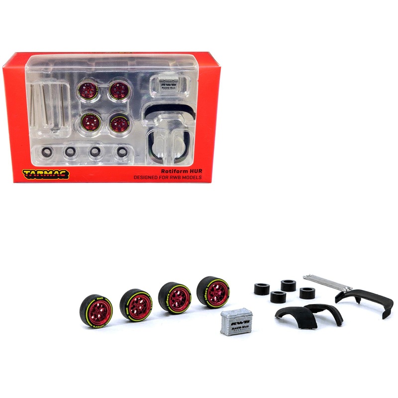 “Rotiform HUR” Wheels and Parts Designed for RWB Models for 1/64 Model Cars by Tarmac Works