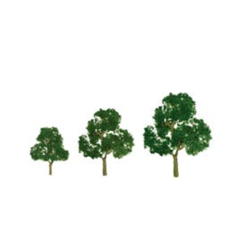 JTT 92132 HO Deciduous Trees – Green 4 – 5″ (4pcs)