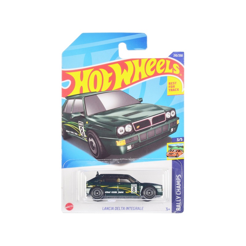 Lancia Delta Integrale #8 Green Metallic with Graphics “Rally Champs” Series Diecast Model Car by Hot Wheels