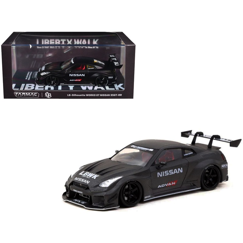Nissan 35GT-RR LB-Silhouette WORKS GT RHD (Right Hand Drive) “Liberty Walk” Full Carbon “Hobby43” Series 1/43 Diecast Model Car by Tarmac Works