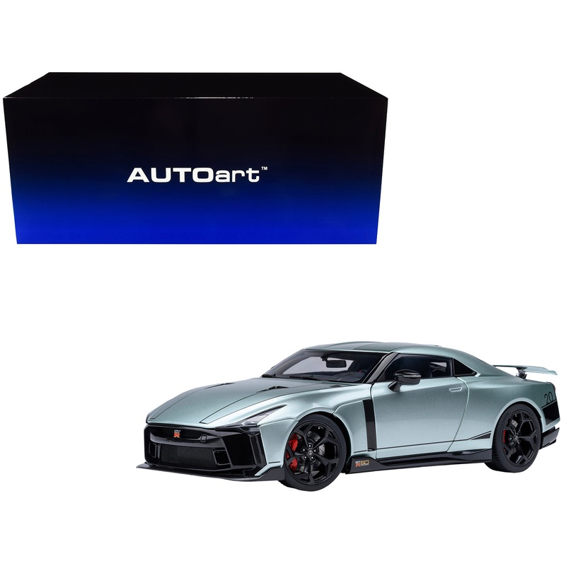 Nissan GT-R50 By ItalDesign Green Metallic and Black 1/18 Model Car by Autoart