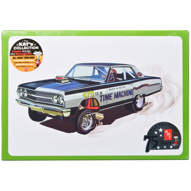 Skill 2 Model Kit 1965 Chevrolet Chevelle AWB Funny Car “Time Machine” 1/25 Scale Model by AMT