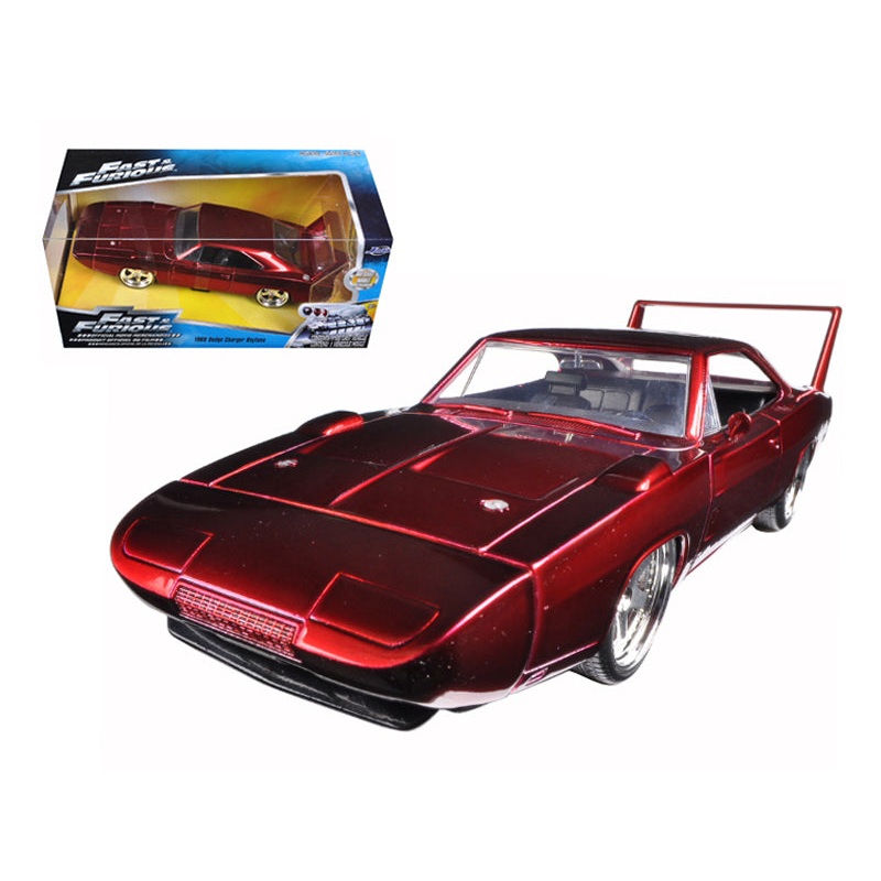 1969 Dodge Charger Daytona Red “Fast & Furious 7” (2015) Movie 1/24 Diecast Model Car by Jada