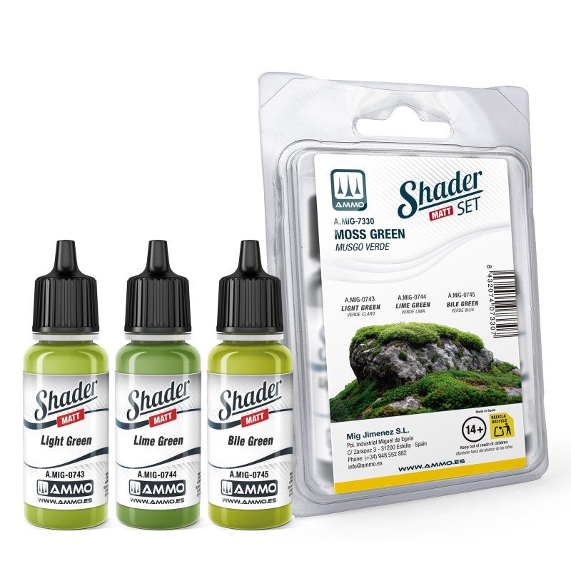 AMMO – 7330  Set Moss Green  Matt Shader