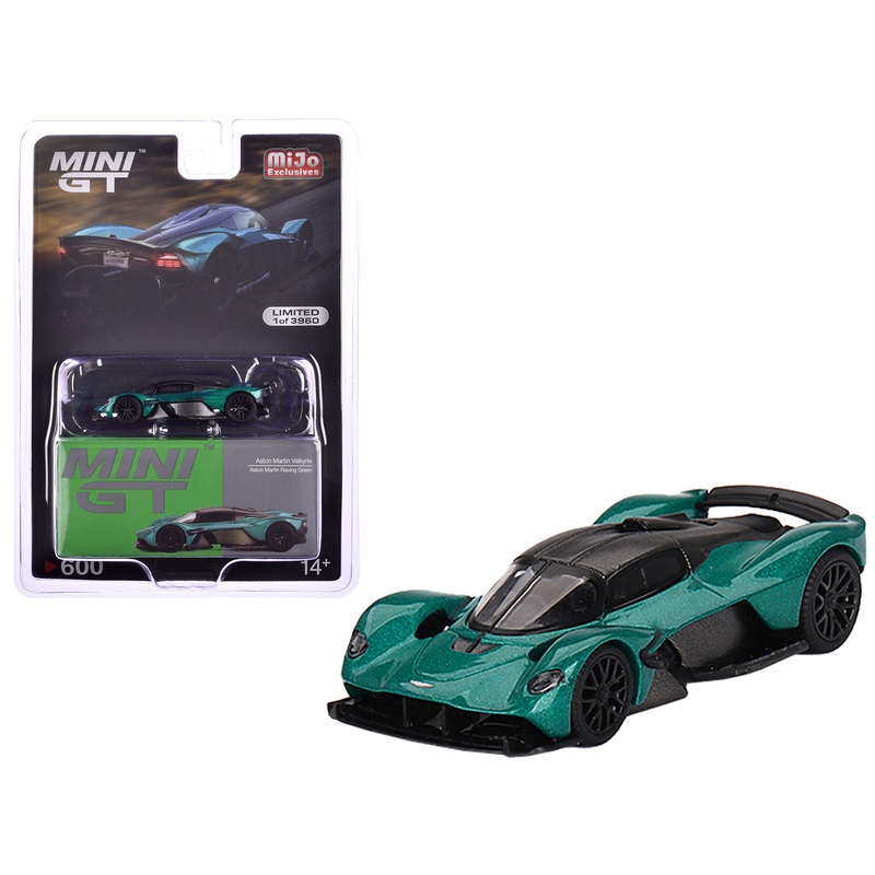 Aston Martin Valkyrie Racing Green Metallic Limited Edition to 3960 pieces Worldwide 1/64 Diecast Model Car by Mini GT