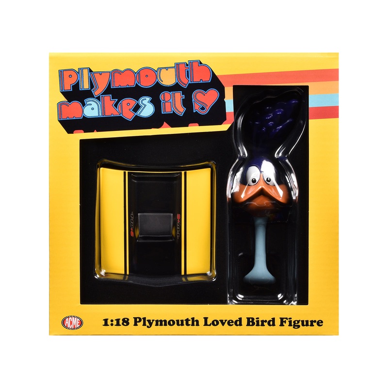 Plymouth Loved Bird Figure with Lemon Twist Hood Stand 1/18 Model by ACME