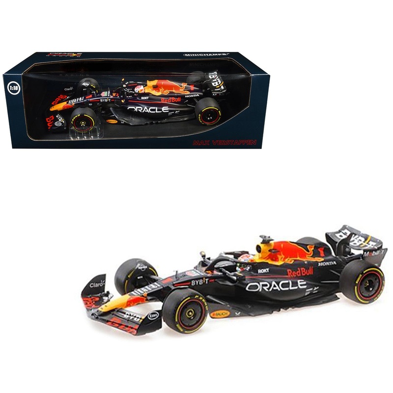 Red Bull Racing RB19 #1 Max Verstappen “Oracle” Winner F1 Formula One “Belgian GP” (2023) with Driver Limited Edition to 204 pieces Worldwide 1/18 Diecast Model Car by Minichamps