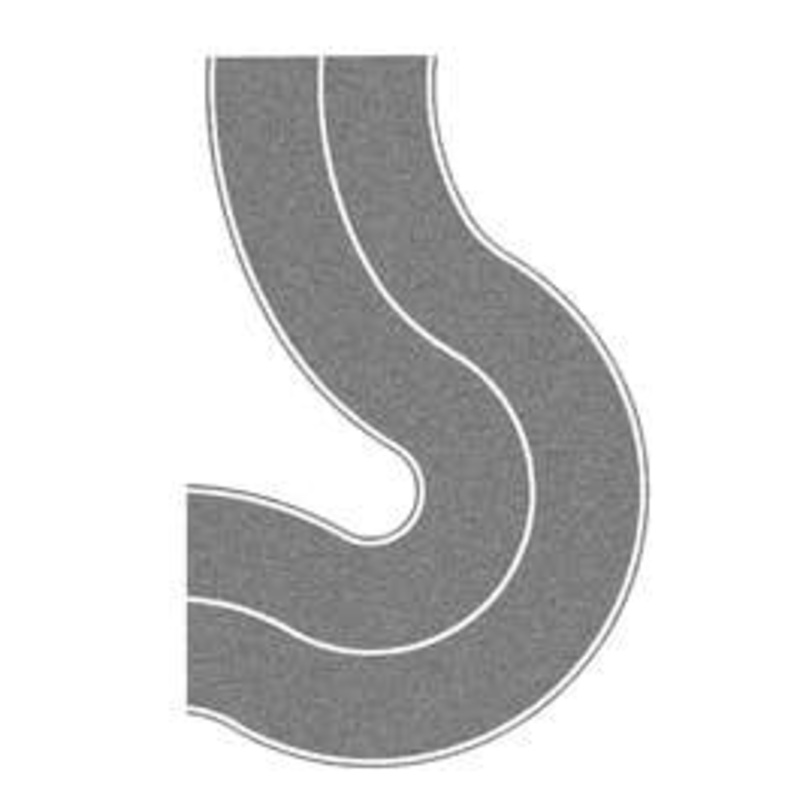 NOCH 60704  HO Flexible Highway Curve (Gray 3.14 inches)