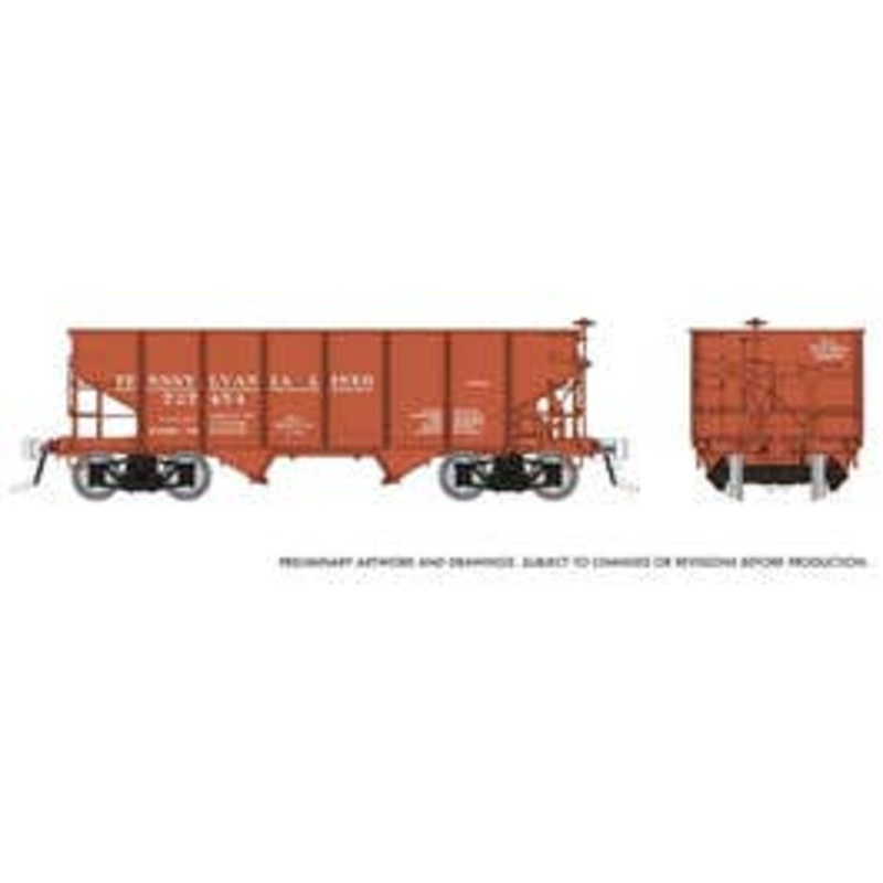 Rapido 148019A HO PRR GLa 2-Bay Hopper: PRR – Lines: Single Car