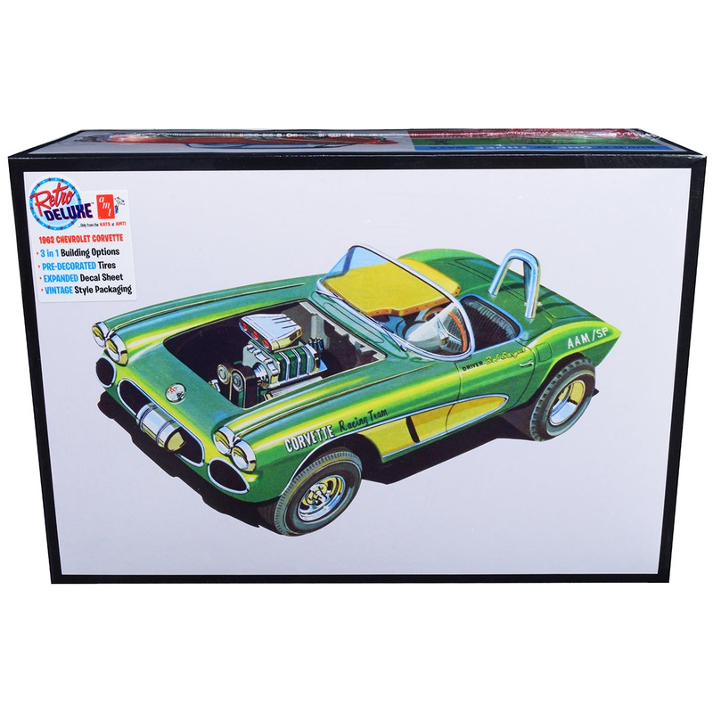 Skill 2 Model Kit 1962 Chevrolet Corvette 3 in 1 Kit 1/25 Scale Model by AMT