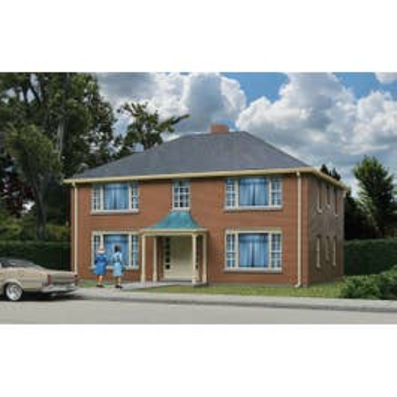 Walthers 933-3781 Four-Unit Brick Apartment Building — Kit