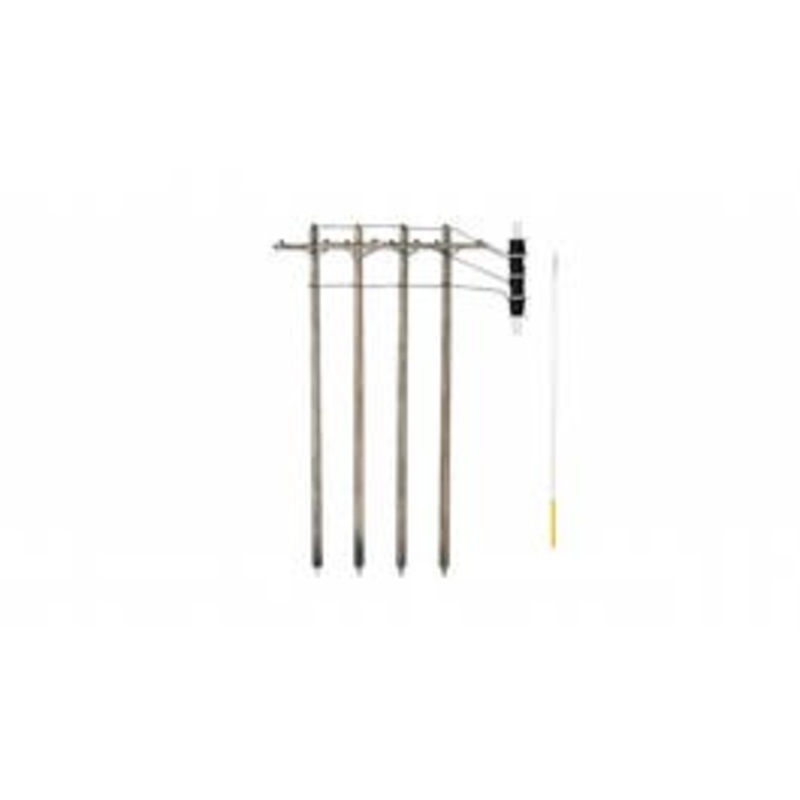 Woodland Scenics US2265 HO Pre-Wired Poles – Single Crossbar