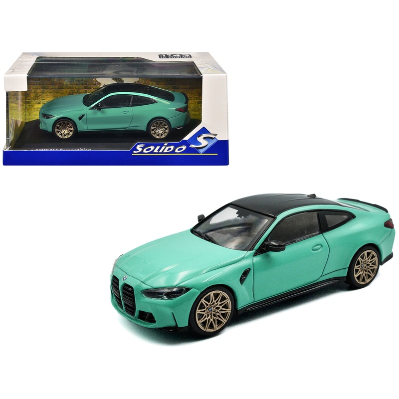 2023 BMW M4 Competition (G82) Mint Green with Black Top 1/43 Diecast Model Car by Solido