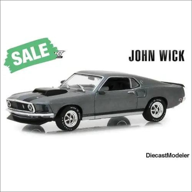 Case of John Wick Ford Mustang BOSS 429 Hard Top 1969, 1:43 scale diecast
