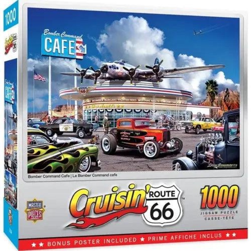 CRUISIN ROUTE 66 BOMBER COMMAND CAF 1000 PIECE JIGSAW PUZZLE
