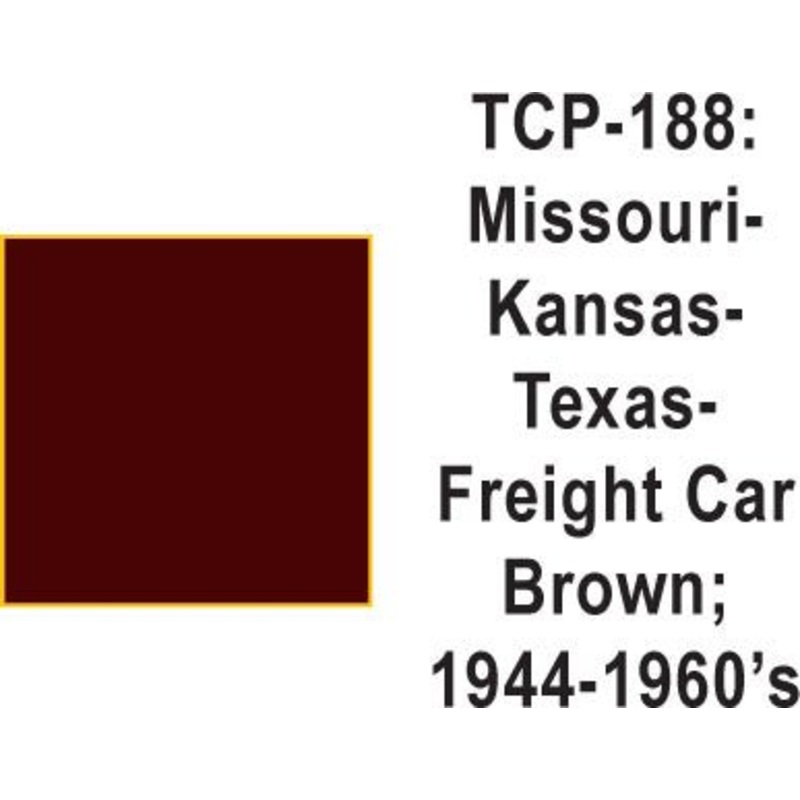 Tru Color TCP-188 Missouri, Kansas, Texas 1944-60s Freight Car Brown Paint 1 ounce