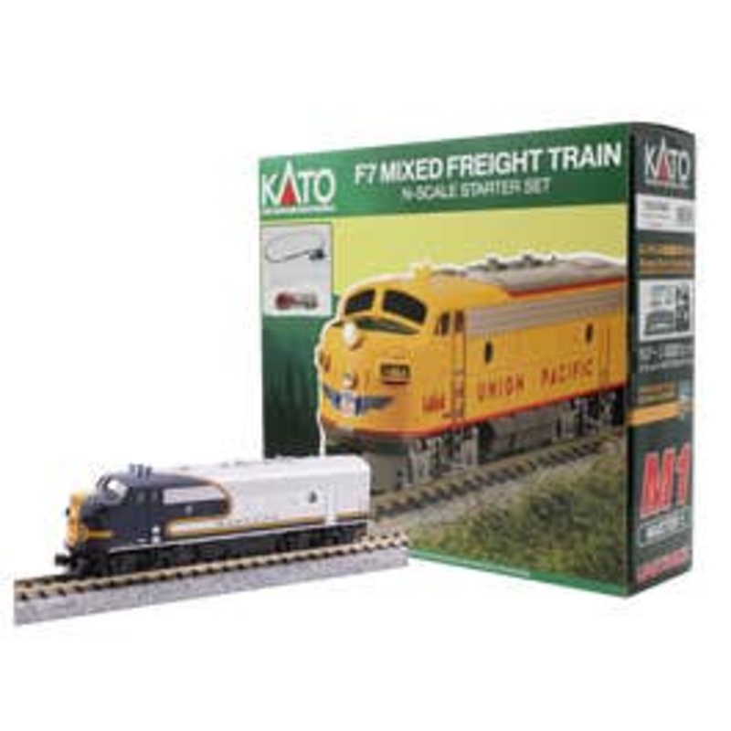 Kato 106-0051 N F7 Freight Train Starter Set AT&SF (Blue Bonnet)