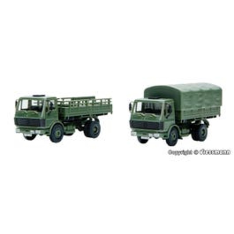 Kibri 18051  HO Military Truck MB 1017/1017A flatbed truck, 2 pieces kit