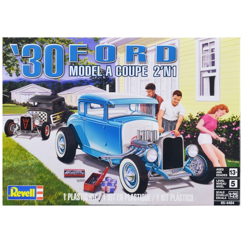 Level 5 Model Kit 1930 Ford Model A Coupe 2-in-1 Kit 1/25 Scale Model by Revell