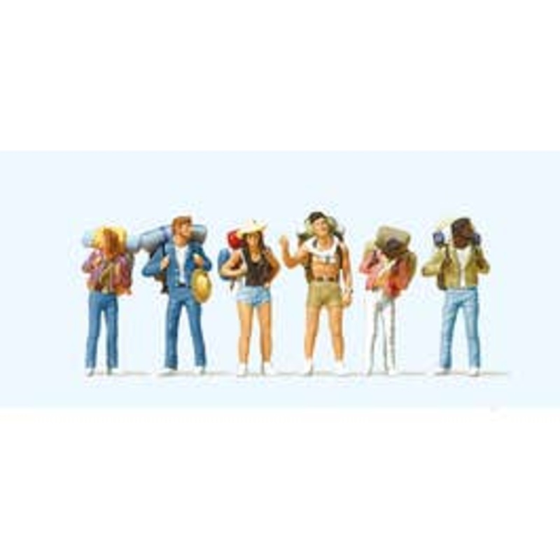 Preiser 10296  HO Young travelers 6 pcs