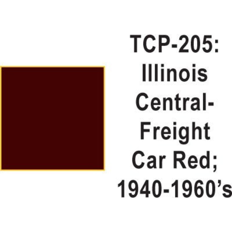 Tru Color TCP-205 Illinois Central 1940-60’s Freight Car Red Paint 1 ounce