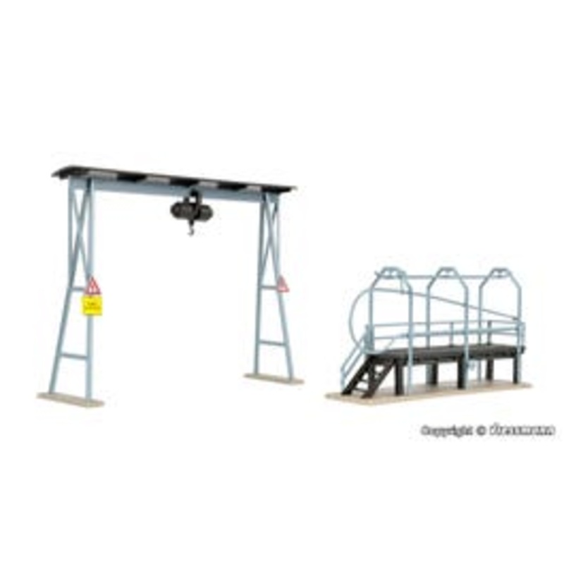 Vollmer 45747  HO Pipe cleaning plant with frame crane kit