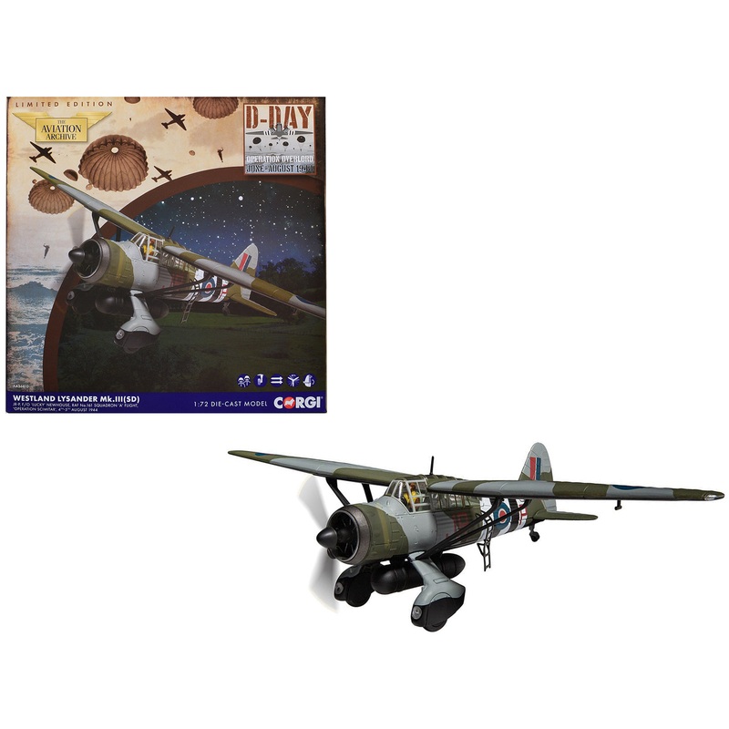 Westland Lysander Mk. III Aircraft “‘Lucky’ Newhouse No. 161 Squadron” (1944) British Royal Air Force “The Aviation Archive” Series 1/72 Diecast Model by Corgi