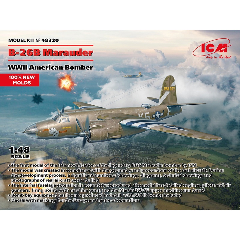 ICM – 1/48 B-26B Marauder WWII American Bomber