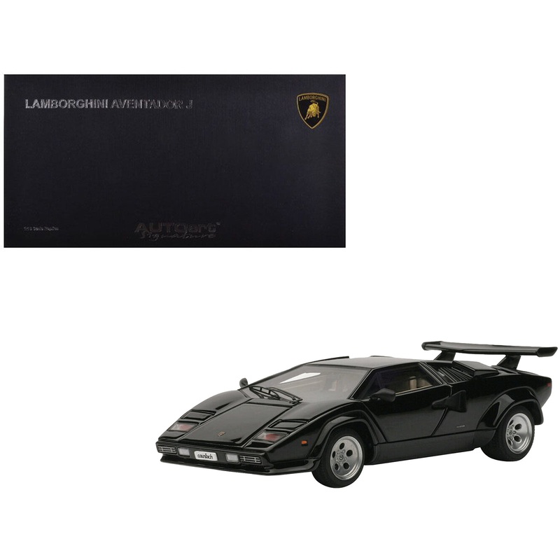 Lamborghini Countach 5000S Black 1/43 Diecast Model Car by Autoart