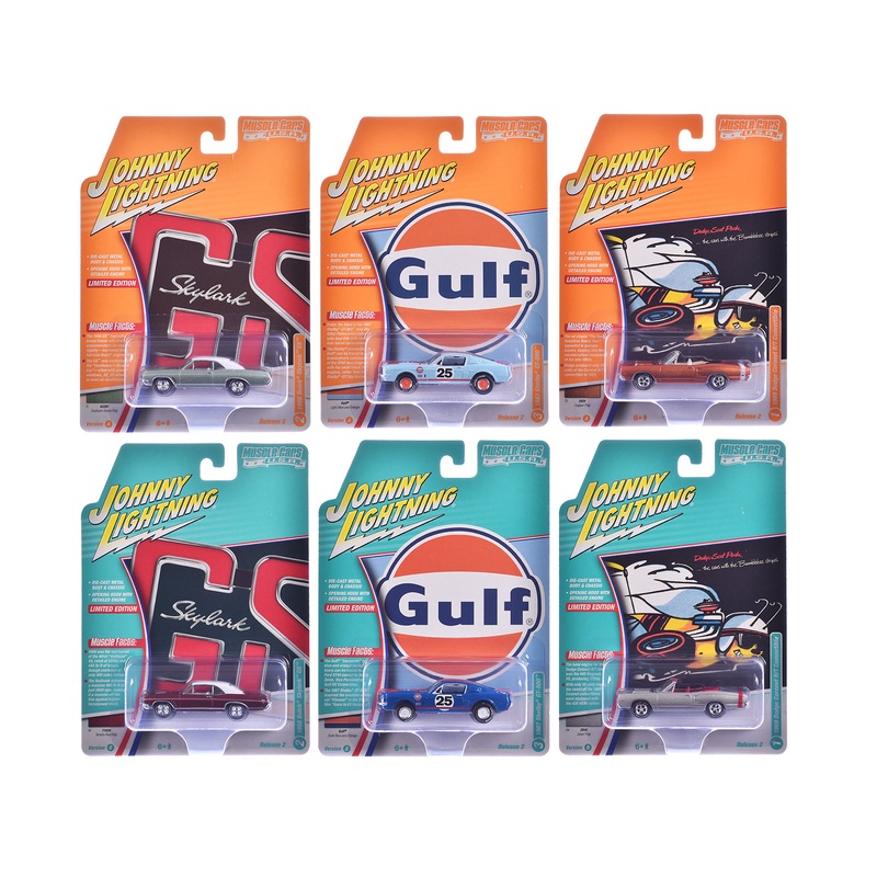“Muscle Cars USA” 2025 Release 2 Set of 6 pieces 1/64 Diecast Model Cars by Johnny Lightning