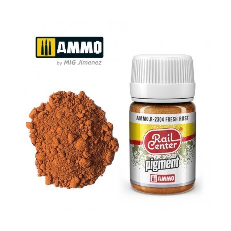 Rail Center Paint R-2304, Pigment, Fresh Rust, 35ml bottle, Dry Pigment