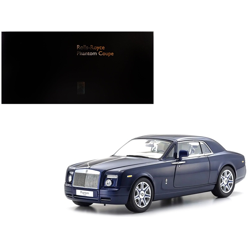 Rolls Royce Phantom Coupe Blue Metallic 1/18 Diecast Model Car by Kyosho